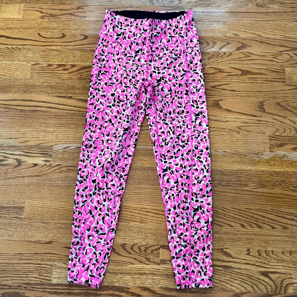 Lilly Pulitzer Luxletic Pink Cheetah Print Leggings. Size Small.